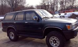 1995 Toyota 4-Runner SUV - seats 4-5 - leather interior, automatic transmission - 4-wheel drive - sunroof - am/fm/cassette/cd player - security - luggage rack -4 practically new tires and more
We just installed new axles and brakes and rotors, and fluid