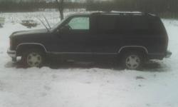 1996 Yukon for sale 3,500 or b.o. or trade for a automatic extended 4x4 cab pick up . Yukon has blue interior ,5.7 liter ,over drive ,loaded ,runs perfect , 2 owner ,cd radio , 75% tires or better ,trailer hitch ,tinted windows ,power windows and locks