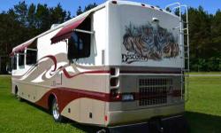 Fleetwood Discovery Motorhome
45,000 Miles
36' Length
275 HP Cummins Diesel
6500 Watt Generator
2 AC, 2 Furnace
Air Ride, Air Brakes
Washer /Dryer, Corian Counter Tops, Hardwood Floors
Excellent Condition
$39,500 or BO, will take trades
Contact: