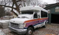 1998 Ford 7.3 Liter Turbo Diesel E350 Cutaway Bus Van in Remarkable Condition and with only 23,368 certified miles. It belonged to the Veteran's Administration in New Jersey and was used mostly on their campus. It runs perfectly and is like new inside. It