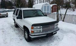 Condition: Used
Exterior color: White
Interior color: Burgundy
Transmission: Automatic
Fule type: Gasoline
Engine: 8
Drivetrain: 4x4
Vehicle title: Clear
DESCRIPTION:
Great running truck. Well maintained as it was my wifes truck. New brakes all around,