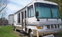 1999 Newmar Dutch Star Class A Motorhome. 79000 miles, Very Nice. Great Class A. Runs Great. Lots of Room, Tons of Storage. Backup Camera. 2 A/C's. Jacks. Sleeps 6 comfortably. Two slides make it very roomy. Chassis is very clean, body has some paint