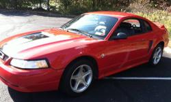 SELLING MY FRIENDS REAL NICE 35TH ANNIVERSARY V6, AUTOMATIC MUSTANG THAT IS ALL ORIGINAL. RUNS AND LOOKS GREAT .
LOADED WITH ALL OPTIONS FROM THE FACTORY INCLUDING PERFECT BLACK LEATHER INTERIOR.
94K MOSTLY HIGHWAY MILES , AND GETS 25+ MPG . TIRES ARE