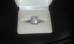 I have a 1 1/2 ct quad setting engagement ring for sale along with the matching wedding band. The set retails for $3,800. It has just been polished and has at 14k white gold band. This is ring is beautiful and any girl would love to own it!! Serious