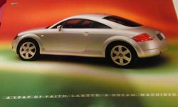 Rare poster that is double sided. Poster measures 23" x 34". Audi TT on front, details on back. There is wear on poster- light to deep scratches and tear in poster near trunk lid, also creases in poster (as shown).
make an offer today. check out my other