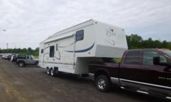 2000 Cardinal by Forest River
27 ft, 5th Wheel
$8,995
This camper is in GREAT condition! Six sleeping arrangements; including a master bedroom. Generously sized shower. One slide out extending the living and dining area. Awning. Tons of storage space.