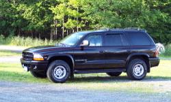 2000 Dodge Durango, SLT loaded (see below) low mileage + extras !
V8, 5.9 Liter 4WD
Air Conditioning
Alloy Wheels, Tires Good, spare serviced.
AM/FM Stereo CD / Mp3 Premium Sound
Cruise Control
Dual Air Bags
Leather
Power Door Locks
Power Seat
Power