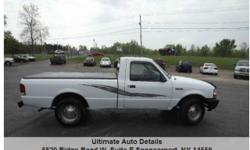 Need a nice truck at a small price ? Then look at this 2000 Ford Ranger 2 Wheel Drive Pickup. Automatic 4m speed transmission with a 2.5 liter 4 cylinder. Interval wipers, --- NO AIR CONDITIONING -- tinted glass, am / fm / cd player, dual front airbags,
