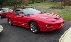 Condition: Used
Exterior color: Red
Interior color: Black
Transmission: Automatic
Fule type: Gasoline
Engine: 8
Sub model: Firehawk
Drivetrain: RWD
Vehicle title: Clear
Body type: Coupe
Warranty: Vehicle does NOT have an existing warranty
Standard
