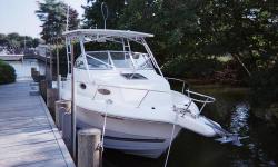 28' Walk-around Repowered in late 2011 with a new 454 7.4 liter fuel injected fresh water cooled engine. Like buying new without the cost. Handles great.
Sleeps 4-5 people
Refrigirator & Stove.
Bravo 1 outdrive with stainless steel prop.
Enclosed head