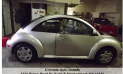 Clean & well maintained 2000 Volkswagen Beetle. Front wheel drive with a 2.0 liter 4 cylinder. Automatic transmission, air conditioning, power windows, locks, locks, mirrors, side airbags, keyless entry, tachometer, cruise control, tilt wheel, interval