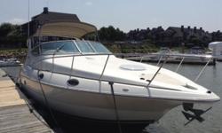 A very clean and well maintained vessel. Shows beautifully with no unwanted surprises. Twin 300 HP Mercruisers I/O stern drives. 5.0 liter. Engine hours - 313. LOA - 33.4ft, beam -10.4 ft, draft min 1.10 ft, dry weight 9500 lbs., fresh water tank - 35