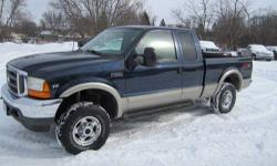 Up for your consideration this just in super nice and clean 2 owner Carfax certified no issue 2001 F250 extended cab 4 door 4x4... Equipped with fords awesome Lariat package which includes dual power heated leather front bench seating with armrest, power