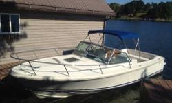 Exceptionally seaworthy, precise detailing and a deep v-hull design make this the ultimate run-about. Very low operating hours (302 hrs), pristine cabin and virtually new full canvas enclosures will make for many years of boating pleasure.
Mercruiser v-8,