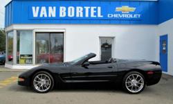 2002 Corvette Convertible-$26,500
-27,564 MILES-
? LS1 5.7 LITER 350HP ENGINE
? 6 SPEED MANUAL TRANSMISSION
? BLACK EXTERIOR
? BLACK LEATHER INTERIOR
? PREFERRED EQUIPMENT GROUP 2:
o DUAL ZONE AIR CONDITIONING,
o FOG LAMPS,
o MEMORY PACKAGE,
o ADJUSTABLE