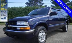 S-10 LS, 4D Crew Cab, 4-Speed Automatic with Overdrive, 4WD, 100% SAFETY INSPECTED, CLEAN AUTOCHECK, and SERVICE RECORDS AVAILABLE. I'm ready to work! Vehicles with a 12/12 Select Warranty have passed a 110-point inspection and the warranty ensures that