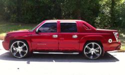 Here is some additional information.
"""PRICE REDUCED"""MUST SELL"""
2002 Chevrolet Avalanche 1500 2-wheel Drive
Southern Truck 5.7 v8 Vortex highway drove 79,000 miles
Custom Candy Maroon Red Paint
15 Tvs. 28" rims. All interior done in
Red & black