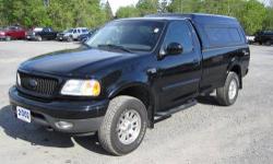 Up for your consideration this just in super nice 2002 F150 regular cab XLT fully loaded regular cab eight foot box with painted to match fiberglass cap fully loaded with power windows,locks,tilt steering and cruise control , aluminum wheels with nice