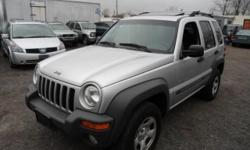 2002 JEEP LIBERTY SPORT 4X4 MOON ROOF $4995
4 DOOR, AUTOMATIC 4X4, MOON ROOF,
ALLOYS, REMOTE ALARM, FULL POWER,
DUAL AIRBAGS, ABS BRAKES, CRUISE CONTROL,
STEREO CD PLAYER. Climate Control
CRUISE CONTROL Console, Factory Alloys, Traction Control.
CALL
