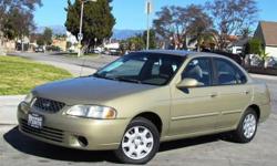 THIS 2002 NISSAN SENTRA LOOKS AND RUNS BRAND NEW..MOST FUEL EFFICIENT MID SIZE SEDAN IN AMERICA....THE PAINT IS TAN AND IS NEARLY FLAWLESS...THE INTERIOR IS ULTRA-CLEAN WITH NO TEARS..THIS VEHICLE HAS 90,526 PAMPERED MILES..THIS VEHICLE IS ACCIDENT FREE
