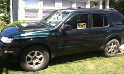 2002 Oldmobile Bravada All wheel drive....with 165,299 miles was just inspected this month..selling as we got a small car. Has a new transmission, air shocks, leather interior, everything is electric and sensored, has sunroof/moon roof, and seats 5. Still