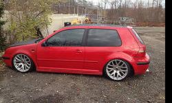 Condition: Used
Exterior color: Red
Interior color: Black
Transmission: Manual
Fule type: GAS
Engine: 4
Drivetrain: FWD
Vehicle title: Clear
Body type: Hatchback
DESCRIPTION:
Up for sale is my 2002 Volkswagen JTI. Color: Tornado Red/plasti-dipped