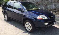 Great Condition 2003 Acura MDX, Midnight blue with beige interior, Car is very clean in and out. Everything works, no known problems. The truck has 88k miles V6 all
wheel drive, also has remote start and 3rd row seat. Truck is located in yonkers NY any