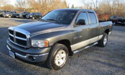 Up for your consideration this just in 03 Ram 1500 SLT Crew Cab 4x4 with dodges mighty 5.7 Hemi engine with smooth shifting automatic transmission, fully loaded with power driver cloth front seating with armrest, factory amfm cassette player, 4 owner