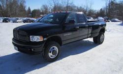 Up for your consideration this just in super nice and very clean 1 owner Autocheck certified 2003 Ram 3500 sport edition SLT Crew Cab dually 4x4... Fully loaded with 6 passenger power cloth bench seating, infinity sound system with CD and cassette, power