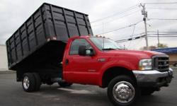 THIS ONE OWNER DUMP TRUCK HAS VERY LOW MILES MUST SEE. YOU ARE LOOKING AT A 2003 FORD F550 12FT MASON DUMP TRUCK WITH 4FT SIDES. POWERED BY A POWERSTROKE 6.0L DIESEL WITH 46K MILES. 17500GVW 60OOLBS - FRONT AND 13500LBS - REAR. CALL TODAY! - This 2003