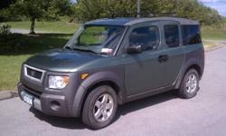 I am selling my 2003 Honda Element EX. I have another car so I just don't drive this enough to justify keeping it, and I can use the money for other things. I absolutely love this car but my 2 year old daughter prefers my Toyota so this has to go :)
This
