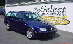 Rare 5spd Navy Blue Jetta Wagon with Sunroof, 4 keys and remote start!!!!.Payment as low as 182.21 per month with approved credit-tax and reg down. Ask about our Service Contracts which protect you up to 5 years-total 100k miles. Alarm, Rear Trunk