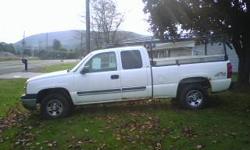 original owner selling a 2004 chevy silverado k1500 extended cab 4 wheel drive truck.
under 120,000 miles with good bf goodrich 10-ply light truck tires.
4.8 L engine w/tow package & electric brake control.
a.c. blows very cold
interior is in very nice