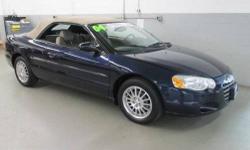 CLEAN VEHICLE HISTORY....NO ACCIDENTS!, And ONE OWNER, And ready for summer!! Yes! Yes! Yes! You win! Come take a look at the deal we have on this outstanding 2004 Chrysler Sebring. With plenty of passenger room, you won't have to worry about being