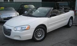 Royal Motors is happy to present this 2004 Chrysler Sebring LXI Convertible. We'll have you wishing your commute never ends! The Rich White Exterior and the Tan Leather Interior finish gives this Chrysler Sebring Convertible a sleek and sophisticated