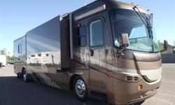 This was a Demo Coach, Freightliner Chassis, Cat 350 Engine, Cruise Control, Tilt Steering, Adjustable Pedals. No smoking. All Service is up to date and Coach Like New in Condition.
INTERIOR: Leather Throughout the coach, Ceramic Floors, Carpet, Corian