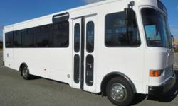 This beautiful 32 passenger plus driver has only 47,000 well maintained miles and is equipped with a turbo charged Cummins 5.9L diesel engine with an automatic transmission. Just repainted from bumper-to-bumper for a like new appearance so it will be