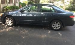 2004 Honda Accord EX-L for sale by owner: slate exterior color with grey interior leather, 4-door sedan with FWD, 5-speed Automatic, 3.0L V6 VTEC. In good condition, only ever owned by the owner and new tires recently put on (all weather). Located in