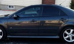 In EXCELLENT condition.2004 Mazda 6 S
4 doors,dark grey exterior,black leather interior
Clean carfax. No accidents.Engine,body and paint in perfect condition,has only tiny rust on the rear quarter panel passenger side.
Automatic transmission,Tinted