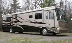 2004 Mountain Aire 40' model 4018 in EXCELLENT condition. No smokers, no pets, 63,000mi. KING BED, AQUA Hot, washer/dryer, cherry cabinets,1- flat screen in Living Room, Wineguard autoseek DirecTV dish, Additional TV in Bedroom, Mirrored Wardrobe Closet,