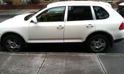 white porsche cayenne s with beige leather interior has 118k miles a/c and heat work asking $14500 please call chris 347-500-1342
