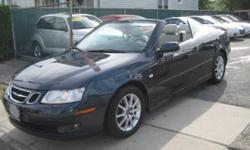 Royal Motors is happy to present this 2004 SAAB 93 Convertible Top. We'll have you wishing your commute never ends! The rich Night Blue Exterior and the rich Gray Leather Interior finish gives this Saab a sleek and sophisticated look. Drive this Fully