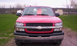 2004 Chevy Silverado 3/4 Ton 2500 LS Crew Cab with only 89000 miles. 4 Door 4X2 with power locks, power windows, power mirrors, stereo CD, Cruise, A/C, tow package, running boards, rhino lined bed, and new Tires. If you need a six passenger truck or a