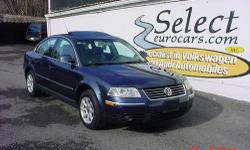 Rare and Beautiful 5spd Passat!.Payment as low as 195.87 per month with approved credit-tax and reg down. Ask about our Service Contracts which protect you up to 5 years-total 100k miles. 5SPD, Alarm, Rear Trunk Release,Cup Holder,Heated