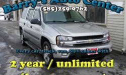 **Get a FREE 2 Year Unlimited Mileage Warranty!!**
Here is a powerful 2005 Chevrolet TrailBlazer EXT LT 4WD that is loaded with power windows, locks, windows, heated side mirrors and more! This car could be yours for as low as $102/month! Come check it