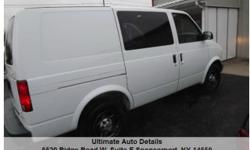 Clean & well maintained 2005 Chevy Astro AWD Cargo Van with a 4.3 Liter V-6. Automatic transmission, air conditioning, power windows, locks, dual outside mirrors, daytime running lights, headlights auto on / off, am / fm / in dash single disc cd player,