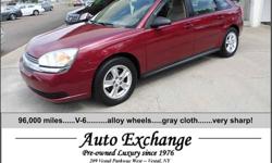 *** Alloy wheels *** VERY SHARP MALIBU MAXX LS WITH TAN CLOTH, V-6, POWER WINDOWS AND LOCKS, COLD AIR, LOCAL TRADE, CLEAN, RUNS AND DRIVES EXCELLENT.......Our 37th Year!........visit http://binghamtonauto.com for more pictures and information.