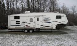 For Sale 2005 Copper Canyon 297FWBHS in excellent shape and condition. Features Bunkhouse for the kids, front bedroom, Hide a bed, Microwave oven, AM/FM/CD/DVD player with surround sound, 10 gallon electric/gas hot water heater, full shower, livingroom
