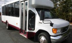 Ford E-450 Eldorado Aerotech 16 passenger plus driver shuttle bus. This well maintained bus has a rugged and dependable Triton 6.8L V-10 gas engine which delivers superb performance and power under load. The bus has just been reconditioned and is in