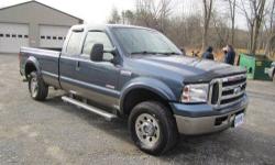Up for your consideration this just in and super nice and clean 2 owner Carfax certified highly documented no issue 05 F250 Super Duty Ext Long box with floor shift on the fly four wheel drive, fords mighty 6.0 powerstroke diesel engine, with smooth